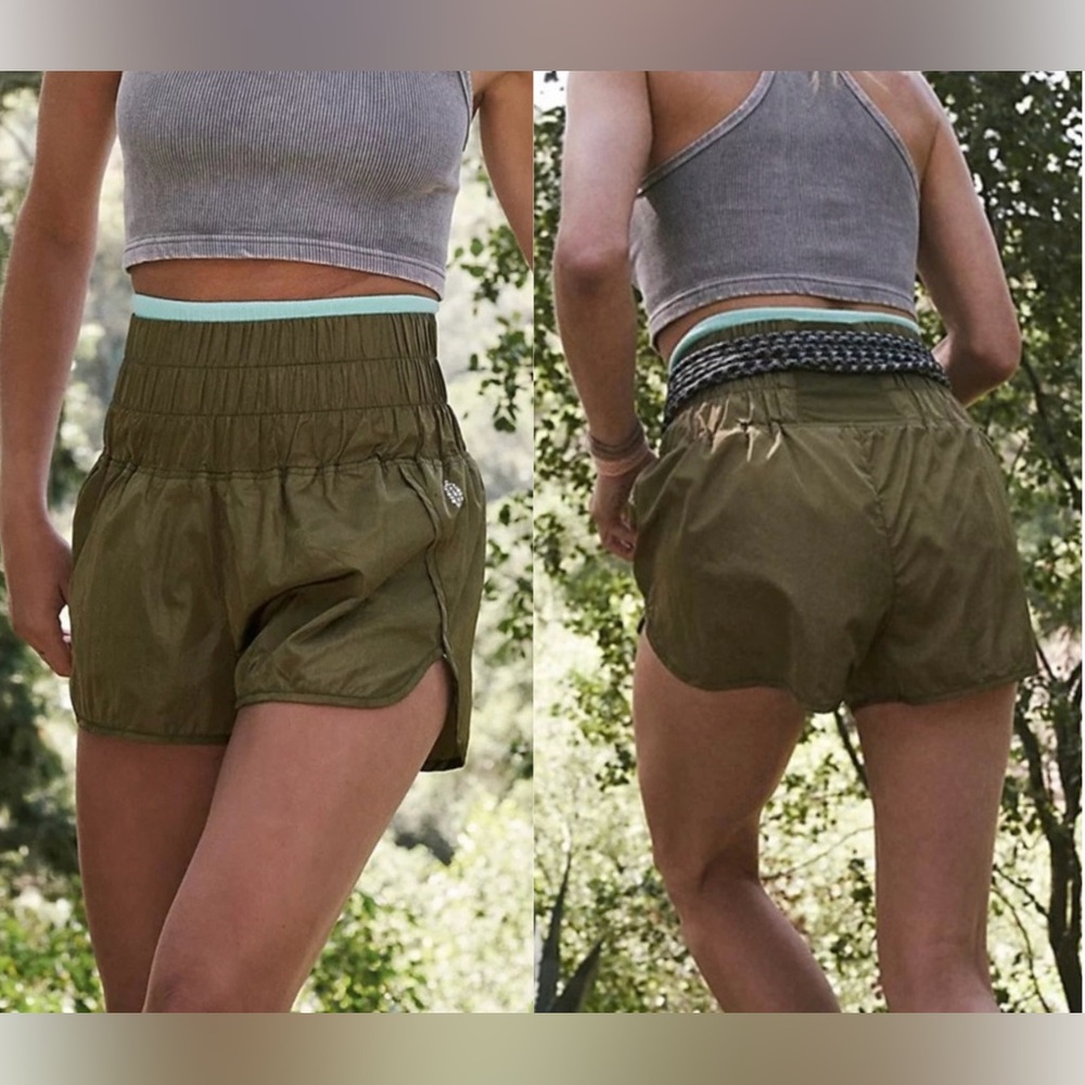 Free People The Way Home Shorts in Army NWOT, Size L, Retail $30